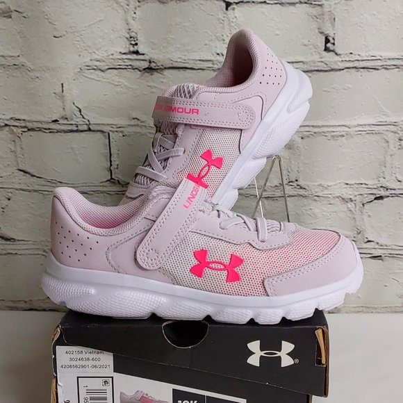 UNDER ARMOUR 'ASSERT 9' ATHLETIC RUNNING SHOES "ELECTRIC PINK"